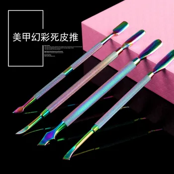 

by dhl 200pcs Dual-Ended Colorful Nail Art Dead Skin Push Cuticle Pusher UV Gel Remover Manicure Pedicure Tools hot