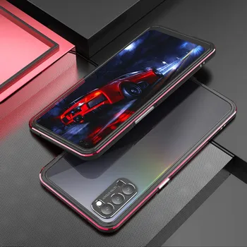 

Case for OPPO Reno 4 Pro Reno4 Cover Shockproof Metal Bumper Aluminum Frame Ultra Thin Cover for OPPO Reno 3 Pro Case