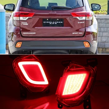 

1 Pair Reflector Car LED Rear Fog Lamp Bumper Light Brake Tail Light For Toyota Highlander Kluger XU50 2014 2015 2016 2017 2018
