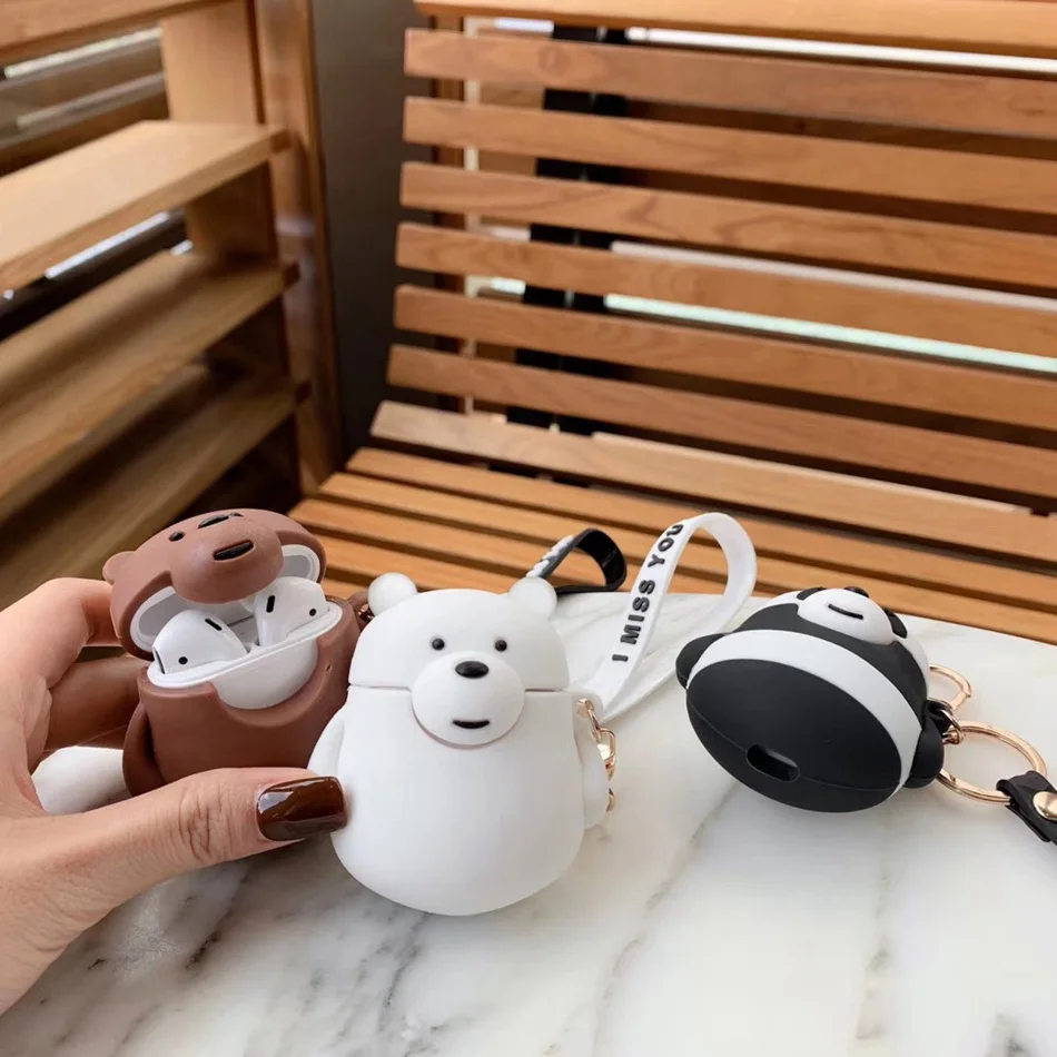 3D Медведь Тыква наушники в форме кота чехол для AirPods силиконовая Тыква милый мультфильм крышка аксессуары для Apple Air pods Чехол Коробка