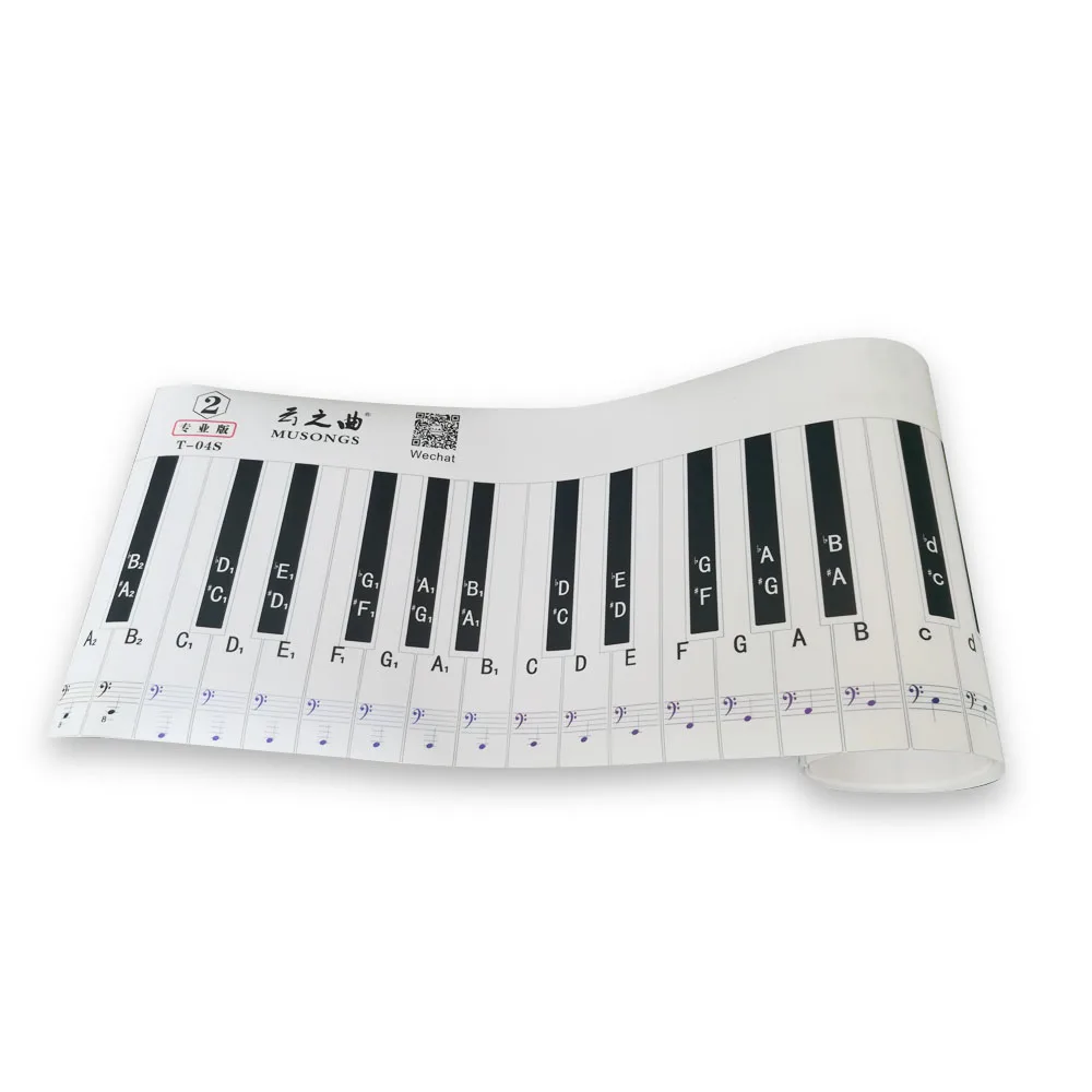 

Professional Version 88 Key Keyboard Piano Finger Simulation Practice Guide Teaching Aid Note Chart for Beginner Student