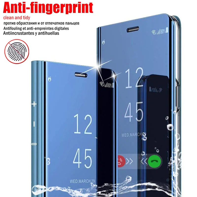 Чехол-книжка Smart mi rror для Xiao mi Red mi K20 Note 7 5 6 Note 8 Pro 8A 7A Go чехол s для Xiaomi mi 9t 8 9 Pro CC9 A2 A3 Lite