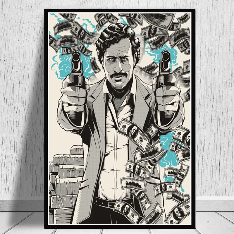Posters and Prints Pablo Escobar Character Legend Poster Decorative Canvas 