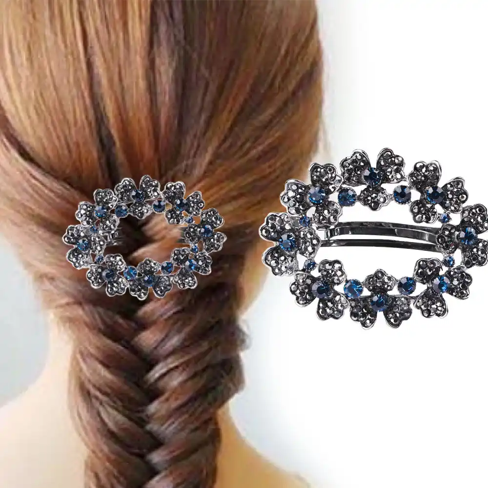 Hollow Hairpin Rhinestone Hair Clip Headdress Women Kids Hair Accessories Gifts