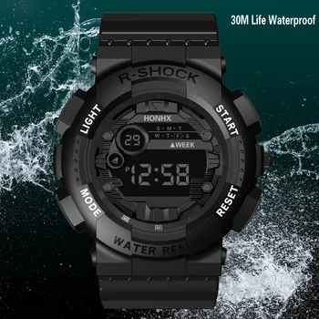 

Luxury Mens Digital Watches Fashion Waterproof Men's Boy LED Digital Stopwatch Date Rubber Sport Wrist Watch Zegarki Damskie