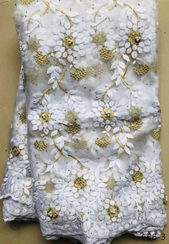 

High Quality African Frence Lace With Stones Fabric For Nigerian Wedding Dresses Factory Offers First Choice For Wedding 666