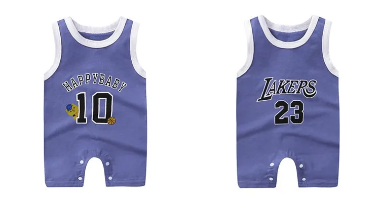 Baby Bodysuits are cool New Born Baby Basketball Sports Romper Toddler Costume Summer One-piece Baby Girl Sleeveless Climb Clothes 0-24m Baby Bodysuits for boy