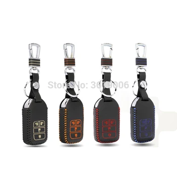 

luckesy leather key cover for Honda Odyssey 2015 car key case holder