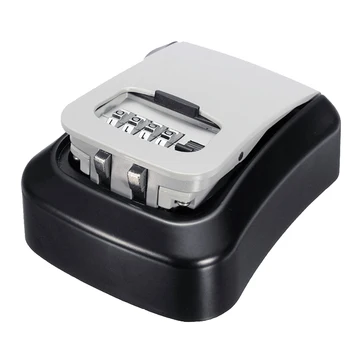 

Organizer Lock Security 4 Digit Password Anti Theft Wall Mounted Weatherproof Key Storage Box Home Case Zinc Alloy Combination