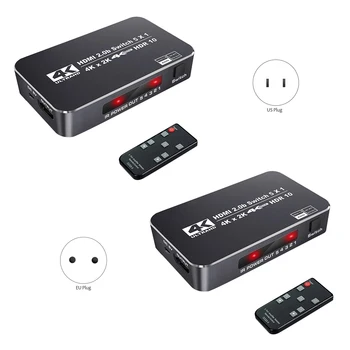 

4K HDR HDMI Switch,5 Ports 4K 60Hz HDMI 2.0 Switcher Selector with IR Remote, Supports Ultra HD Dolby Vision