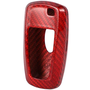 

Premium Real Carbon Fiber Red Case Key Case Fit for FORD EDGE MONDEO