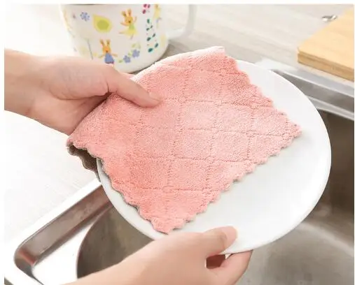 Кухонное полотенце тряпка антипригарное масло коралловый бархат подвесные полотенца для рук мытье посуды окна автомобиля пол дома