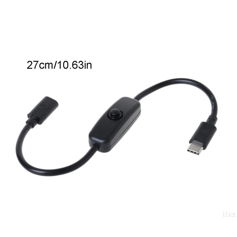 Type C USB-C Charging Cable with On Off Switch for Raspberry Pi 4 Android Mobile Phone