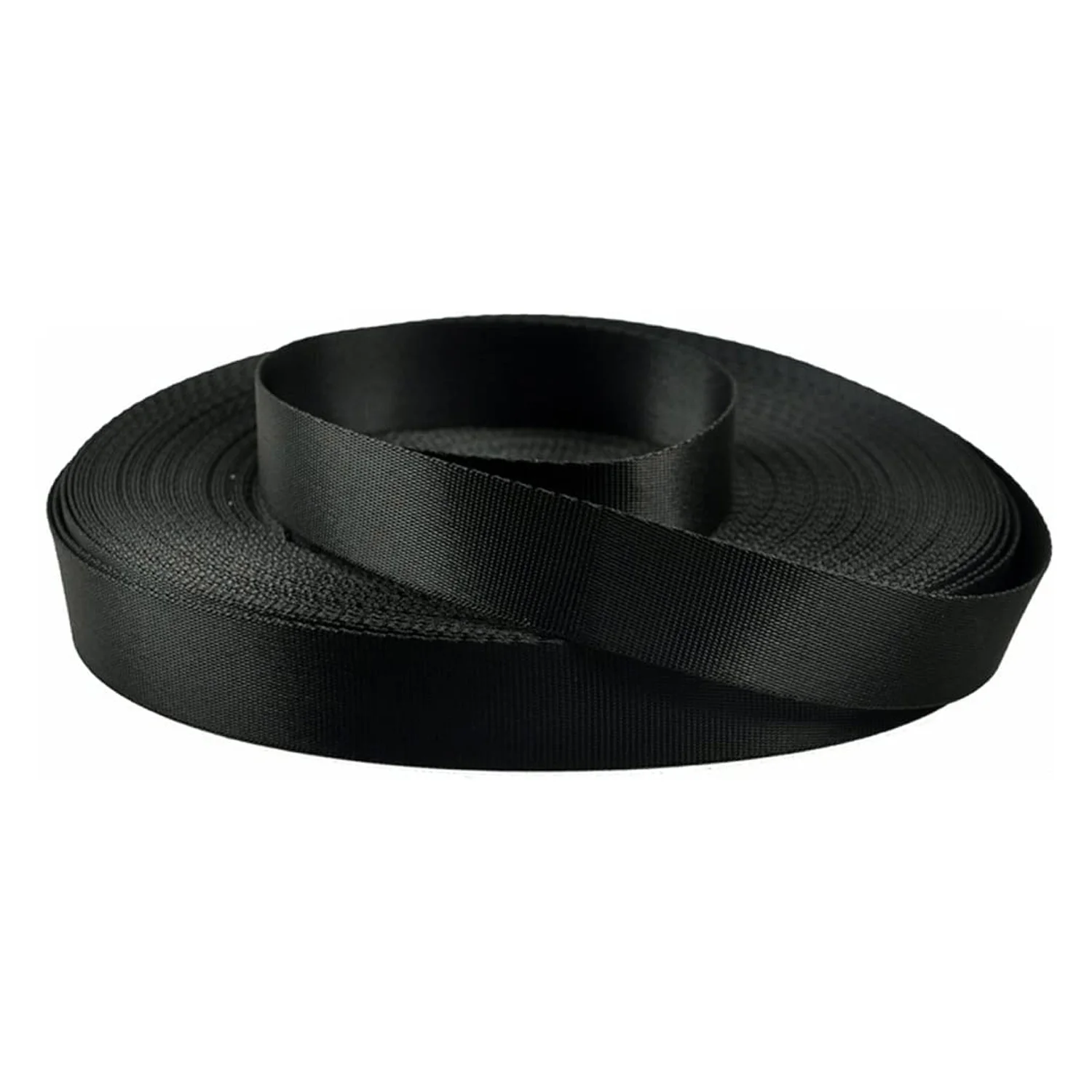 Nylon Webbing Strap Black Flat Heavy Fastening Strap for Bags Slings Belts Outdoor (20-50mm)