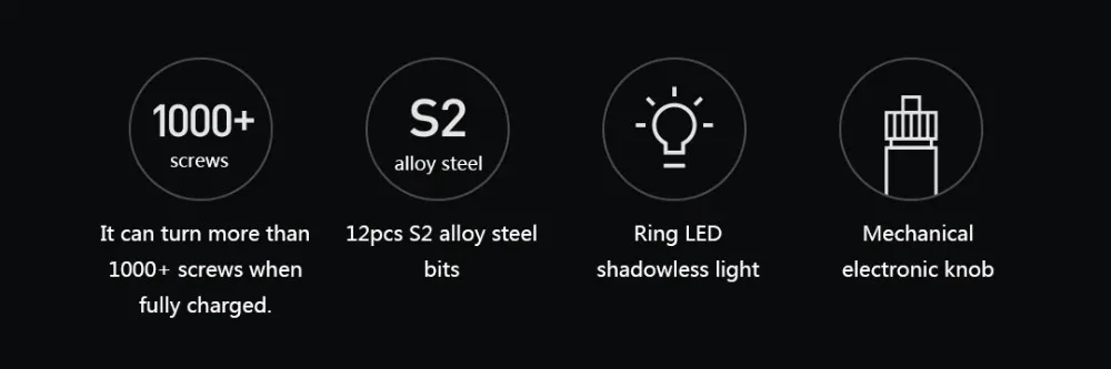 HOTO 1500mAh Straight Handle Electric Screwdriver With 12 Bits 3 Speed Torque Rechargeable Daily Screwdriver Kit Portable (13)