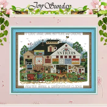 

Shopping Festival Counted Cross Stitch 11CT 14CT Cross Stitch Set Wholesale Scenery Cross-stitch Kit Embroidery Needlework