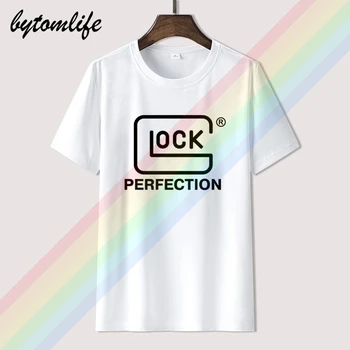 

Glock T Shirt Summer Print Black T Shirt Clothes Popular Shirt Cotton Tees Amazing Short Sleeve Unique Men Tops