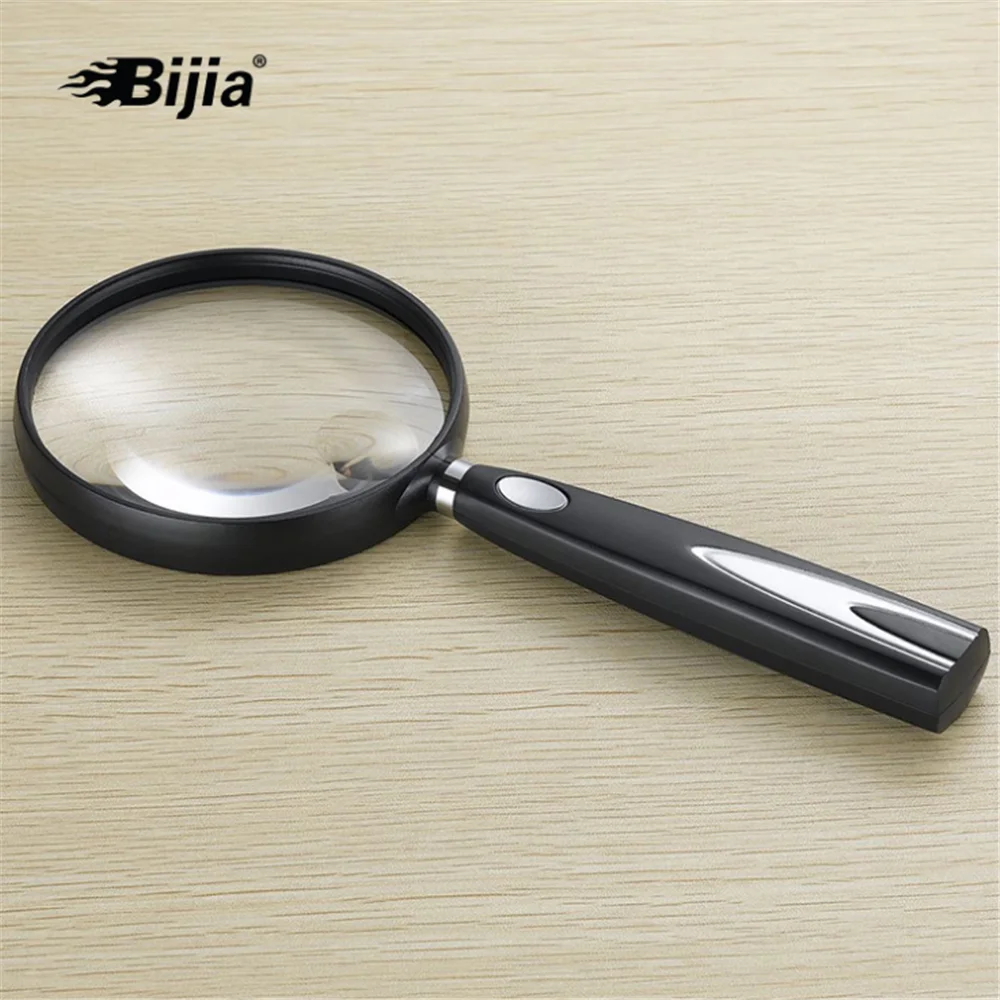 BIJIA HD Handheld Magnifying Glass for Elderly Reading Learning Handle Reading Amplifier G-888-90