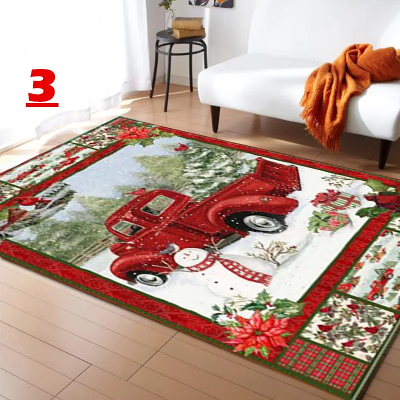 Style 3 WUJIE 3D печать большой площади коврики для гостиной Рождественская елка узор ковер Противоскользящий пол коврик Домашний Рождественский Декор - Цвет: Style 3