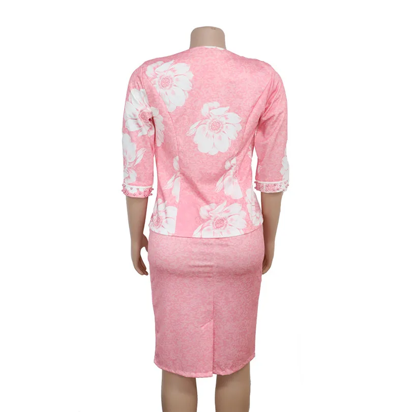 Plus size African women's printed dresses match coat Beautiful evening party dresses for lady African femme dresses