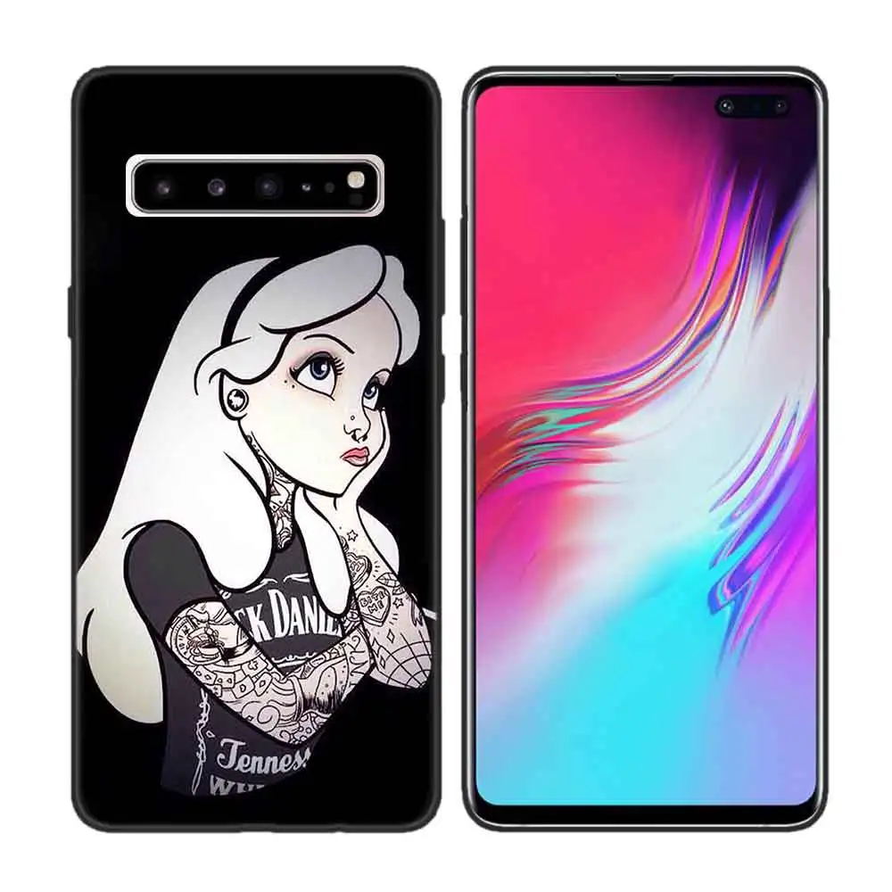 Бежевый Черный мягкий силиконовый чехол для samsung Galaxy S7 S8 S9 S10 5G S10E J4 J6 J8 M20 Note 8 9 10+ Edge Plus тату Alice Ari - Цвет: Бежевый