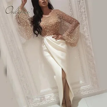 

Ordifree 2020 Summer Women Long Party Dress Long Sleeve See Through Sexy Transparent Mesh Maxi Dress