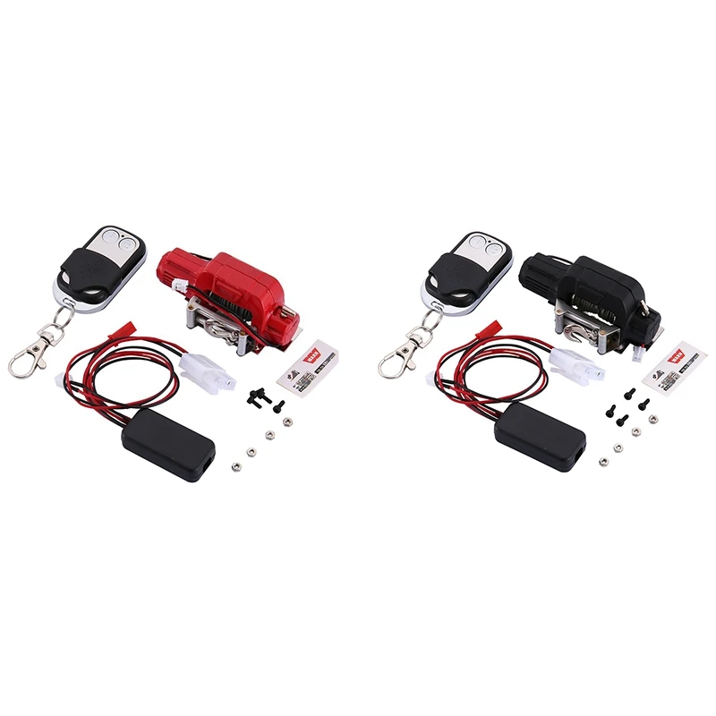 

Metal Winch System with Wireless Remote Controller Receiver for 1/10 RC Car Crawler for Traxxas Trx-4 D90 SCX10