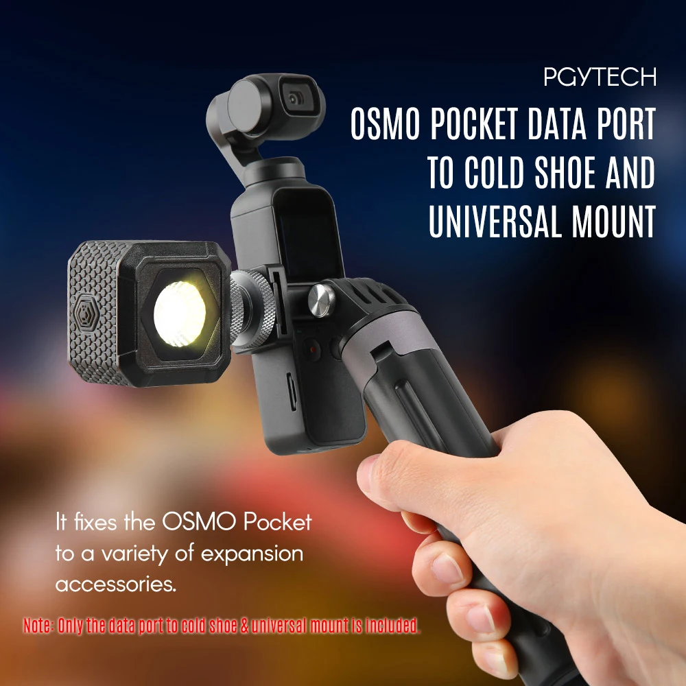 Фотография P-18C-036 Универсальный Холодный башмак крепление для DJI OSMO Карманный ручной карданный светодиодный светильник для видео микрофон Аксессуары