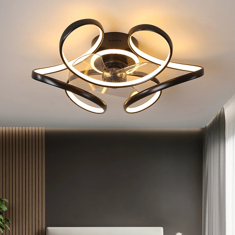 

Modern led lamp with ceiling fan without blades bedroom ceiling fan with remote control ceiling fans with light indoor lighting