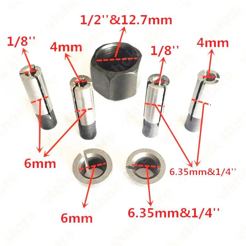 Цанговая гайка конусная 6 мм 35 Замена для Makita 3701 3708FC 3708F 3707FC 3706 3707F 3705 3703 3700B 3700D 3620 3709