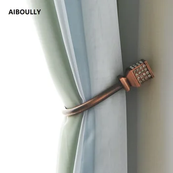 

2Pcs/Set High Quality Luxury Fashion European Curtain Hooks Holder Hanger Bronze Display Rack Wall Hook Curtain Accessories