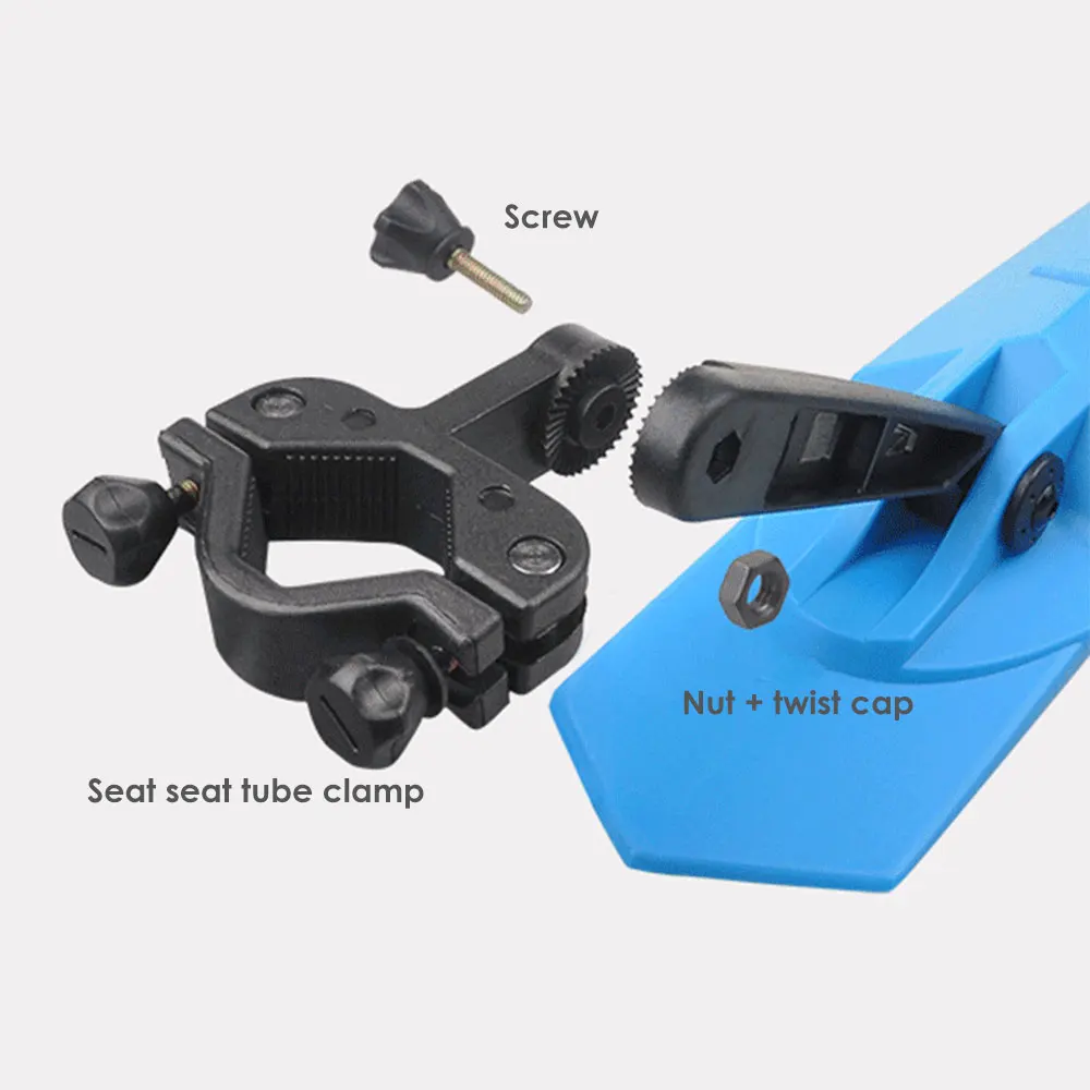 Sturdy Shrink PVC Accessories Tyre Mudguard Bicycle Fenders Rain Plate Blocking Tool Bicycle Mudguard Outdoor Taillight Riding
