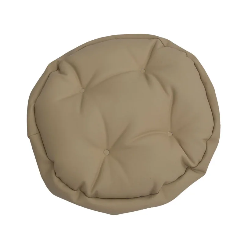 New Round Chair Cover Bar Stool Cover Protector Elastic Chair Cover Solid Color Seat Anti-dirty Seat Home Chair Slipcover - Color: Beige