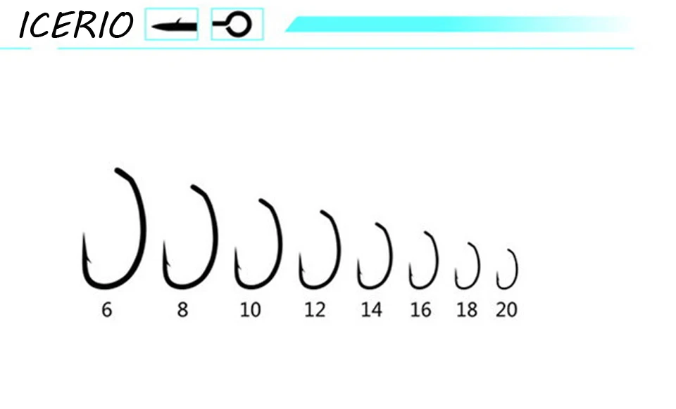 ICERIO 500 шт. крючок для завязывания мух Nymph Bug креветка Скад Pupae личинки Caddis мухи для рыбной ловли Крючки#8~#16 рыболовный крючок