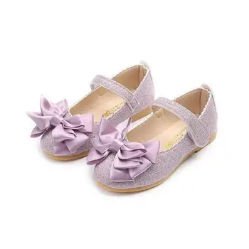 

Newest Autumn Girls leather shoes Children girls baby princess bowknot sneakers pearl diamond single shoes Kids dance shoes