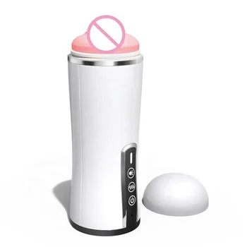 Voice Male Silicone Masturbator Cup Vibrator Pocket Pussy Sex Toy for Man Masturbation 5