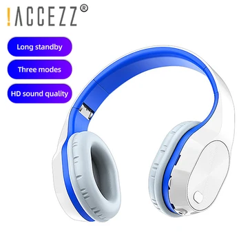 !Accezz bluetooth ヘッドセットワイヤレスヘッドホンステレオは折りたたみとマイクサポート MP3 tf カード 3.5 ミリメートル aux ケーブルアダプタゲームヘッドホン