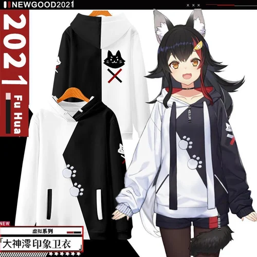 VTuber Ookami Mio 후드티로 심플하고 세련된 스타일링 추천