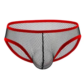 

Womail Breathable Underwear Men Panties Thin Briefs Seamless Men Solid Color Net Speed Opening Super Thin Breathable Underwear