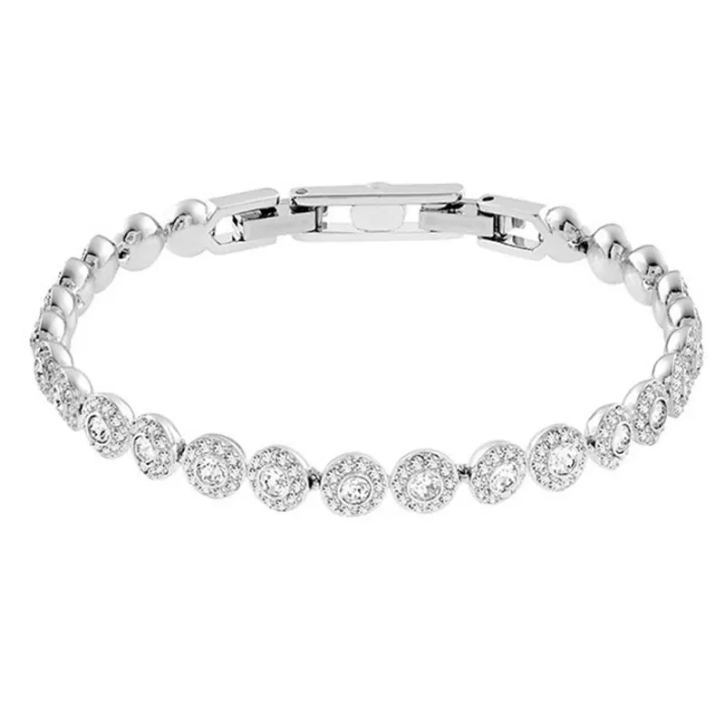 Высокое качество SWA Мода Elgant Кристалл Римский браслет теннис низкий ключ великолепный браслет женские ювелирные изделия дикая цепочка подарок