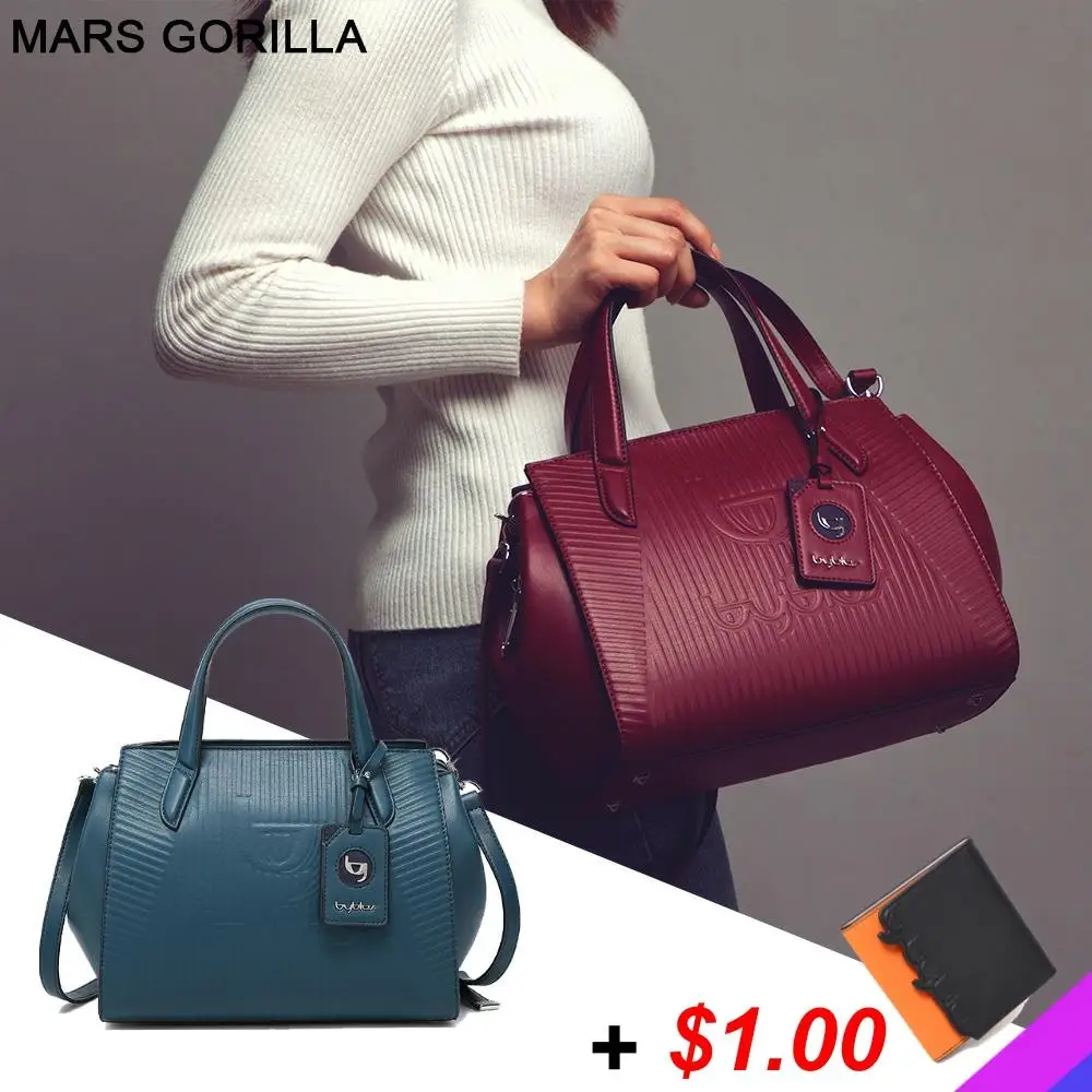 

Women's handbag big shoulder bag leather fashion vintage crossbody embossing zipper badge banquet wedding