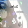 Dragonfly Handcrafted Hanging Crystal Garland Pendant DIY Chandelier Jewelry Center Part Window Garden Decoration 3