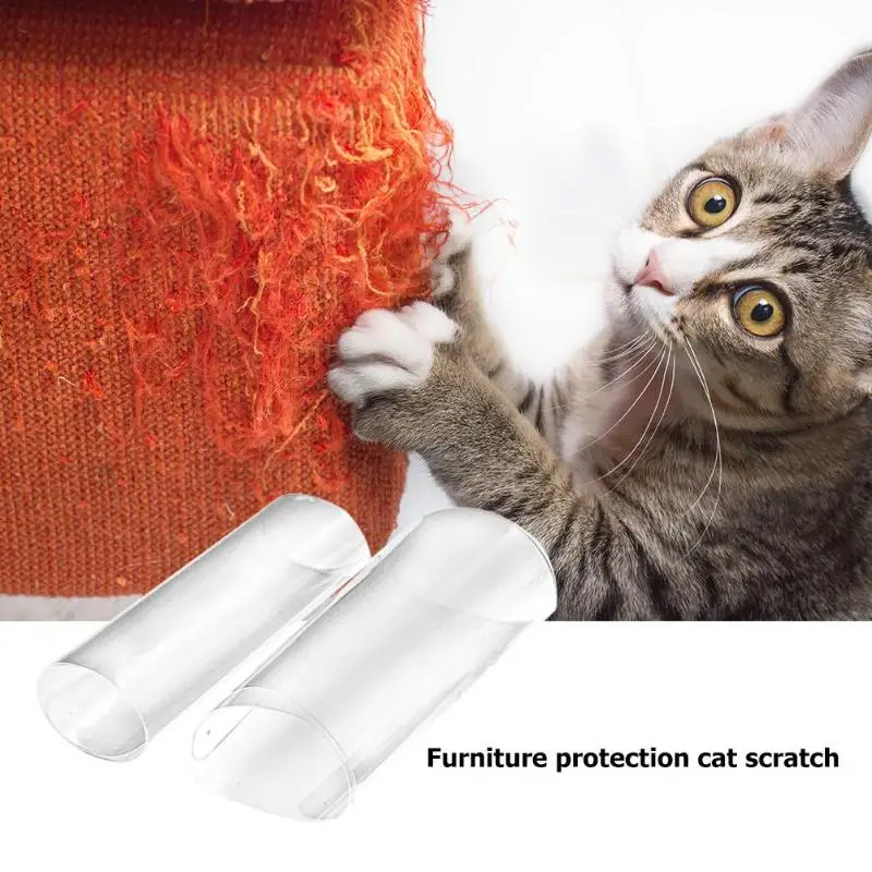 2pcs Pet Cat Scratch Guards Kitten Sofa Paw Anti-Scratching Protector Nail Care Easy to Use Practical Durable Flexible Feature