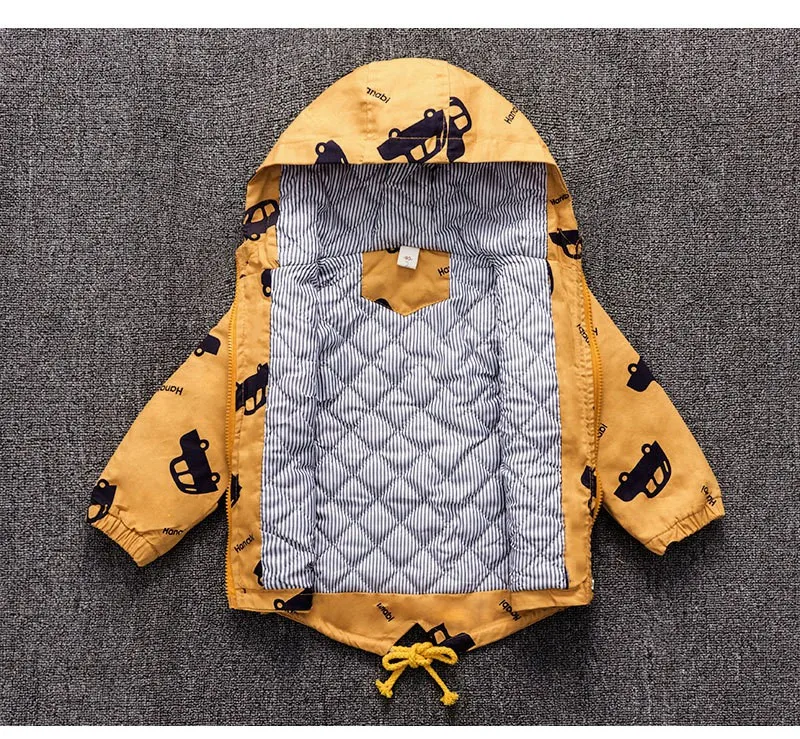 CROAL CHERIE Warm Winter Jacket Coat Baby Boys Parka Cute Car Kids Jacket Hood Winter Children Jacket Fall Toddler Outerwear (9)