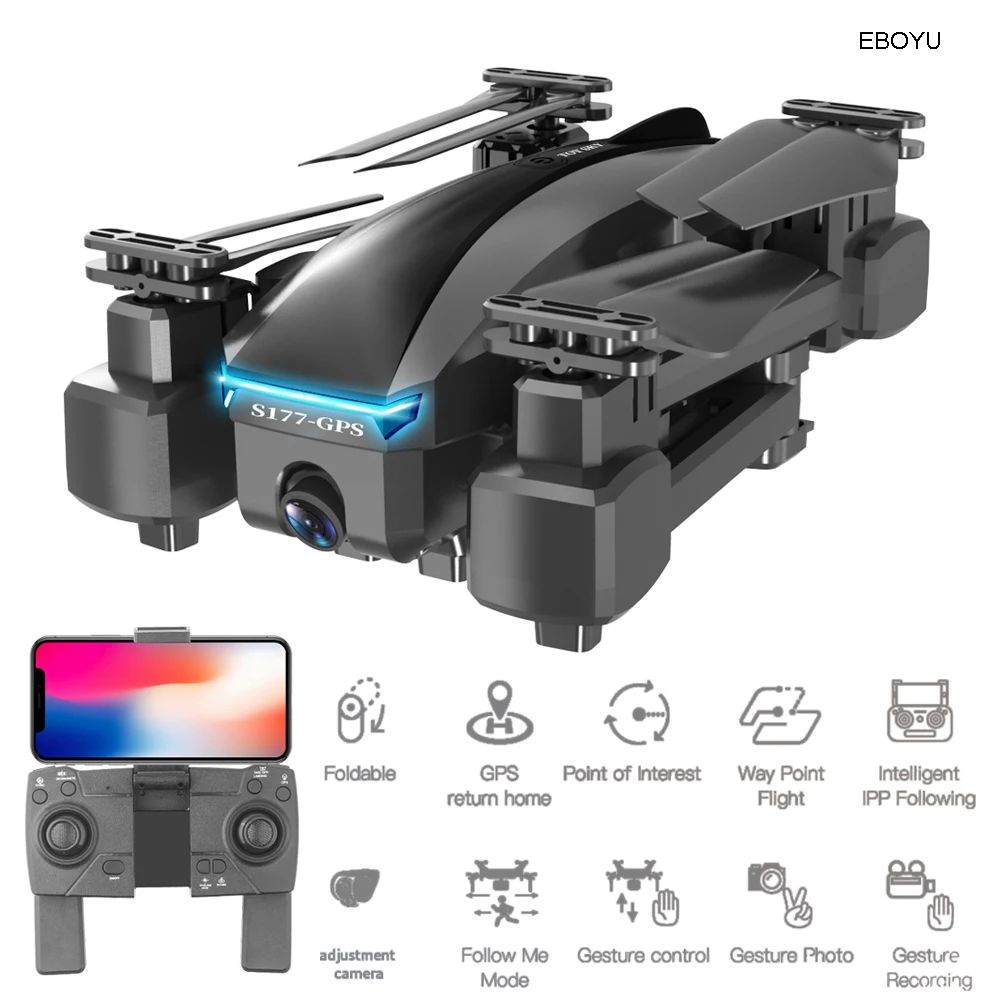 

Квадрокоптер EBOYU CSJ S177, GPS, 4K, два камеры, Wi-Fi, FPV