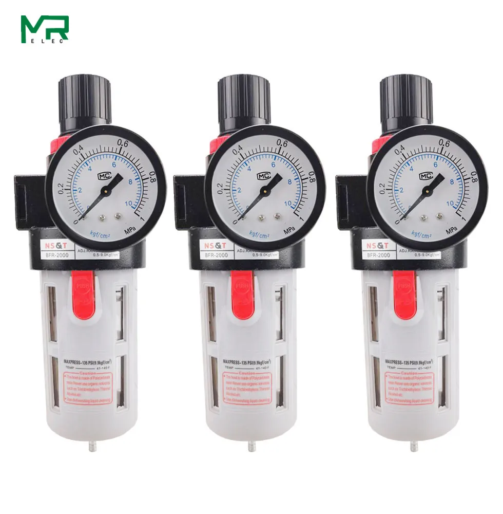 Bomba de ar Filtro de Pressão Reduzindo Válvula Separador de Óleo-água Regulador para Compressores Bfr2000 Bfr3000 Bfr4000