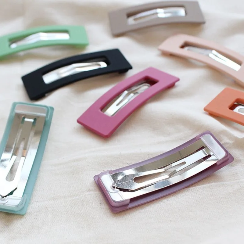Cute Scrub Hairpins Snap Hair Clip for Girls Hair Pins Unique Women's Gift BB Hair Clip Candy Color Hair Accessories
