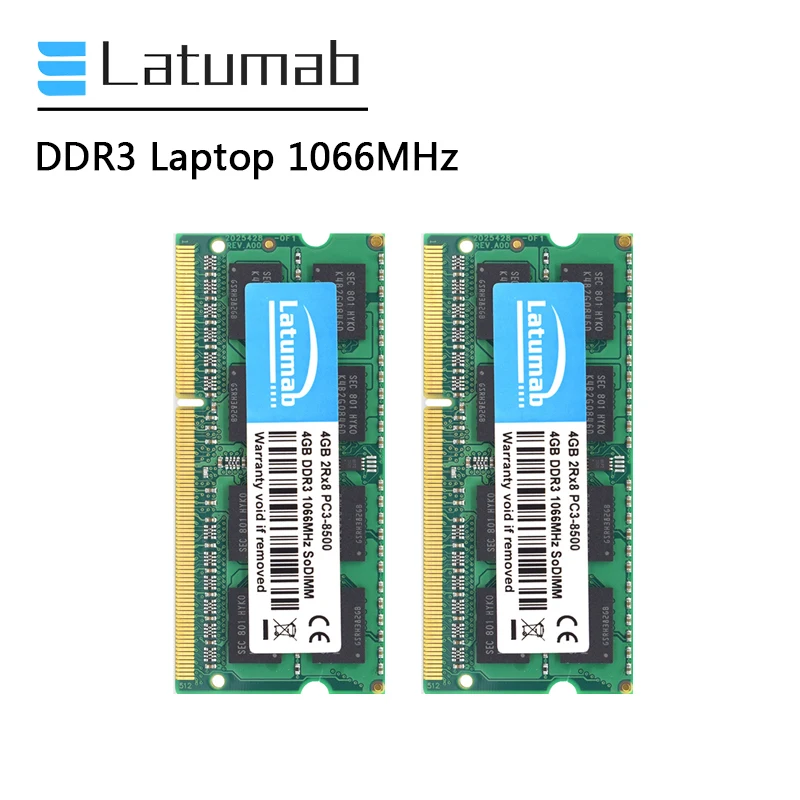 Latumab DDR3 2 гб 4 8 озу память для ноутбука 1066 мгц пк быстрая Dimm модуль памяти