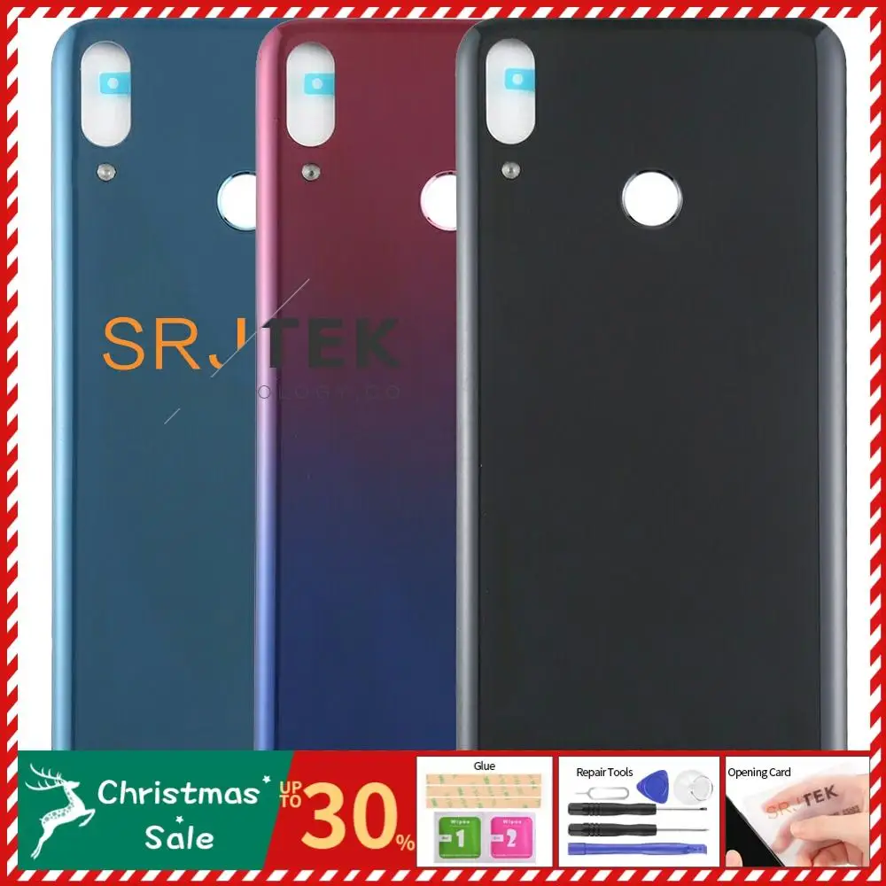 Srjtek для huawei Y9, крышка батареи, задняя дверь, корпус, задняя крышка, чехол для huawei Y9, запасная крышка батареи JKM LX1 LX2 LX3