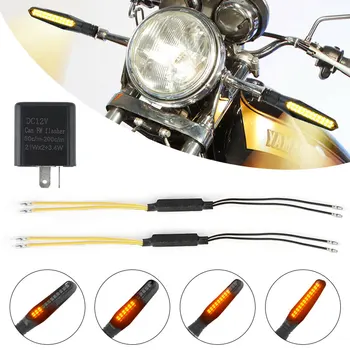 

Motorcycle LED Turn Signal Indicator Load Resistor Decoder & 2-Pin Unit Adjustable Flasher Blinker Relay 12V Moto Accessories